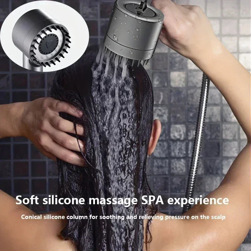 High Pressure Filtered Shower Head – 3-Mode & Water Stop Button