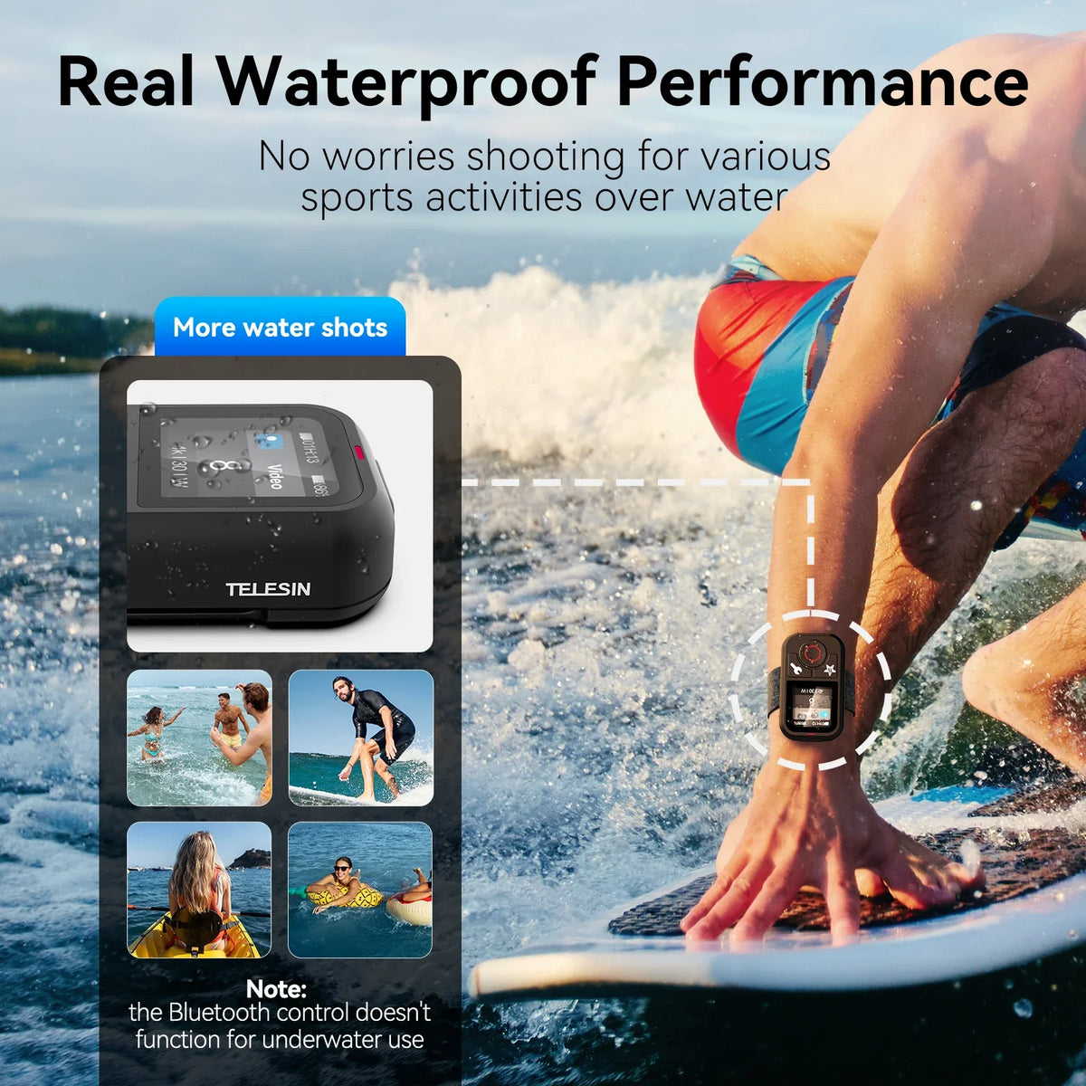 TELESIN T13 Waterproof Bluetooth Remote Control Gopro Hero13 12 11 10