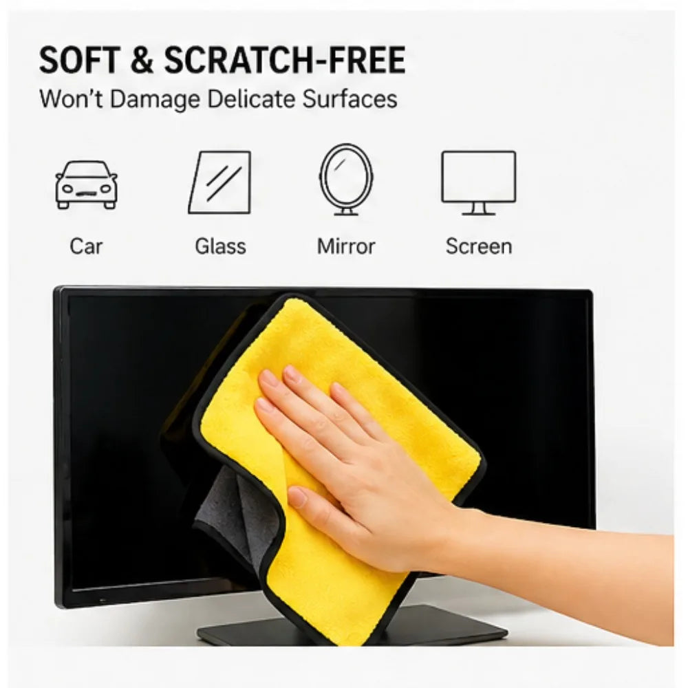 Microfiber Cleaning Towels – Double Layer Quick Dry Cloths (1/3/6)