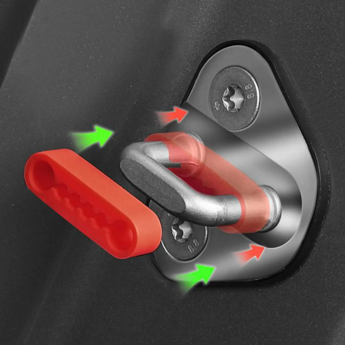 Silicone Car Door Lock Cover Pads – Anti-Vibration Damper 4pk