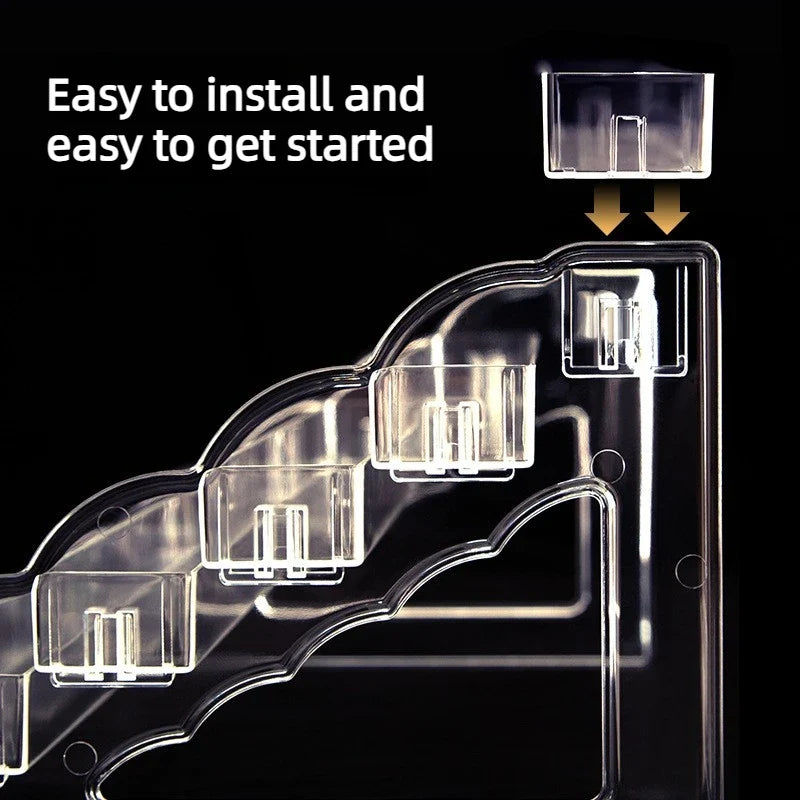 Transparent Multi-Layer Cosmetics Display Stand & Storage Rack