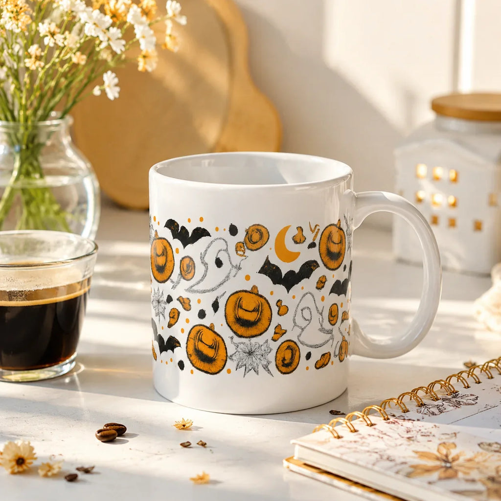 Halloween UV DTF Transfer Sticker | Pumpkin Bat Ghost DIY Decal
