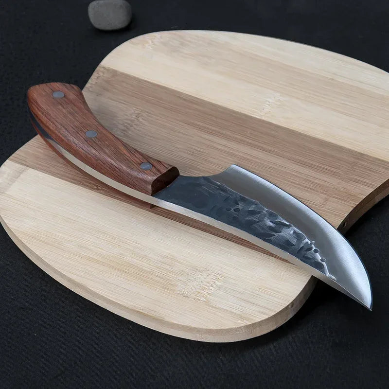 Mongolian Curved Boning Knife – Stainless Steel Scimitar