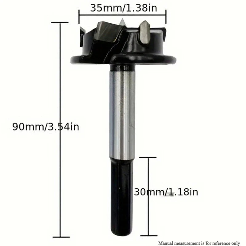 35mm Carbide Forstner Drill Bit – Hinge Hole Opener for Wood
