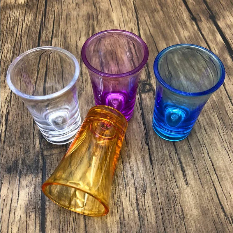 Multicolor Reusable Plastic Party Shot Glasses | Fun Cup Set