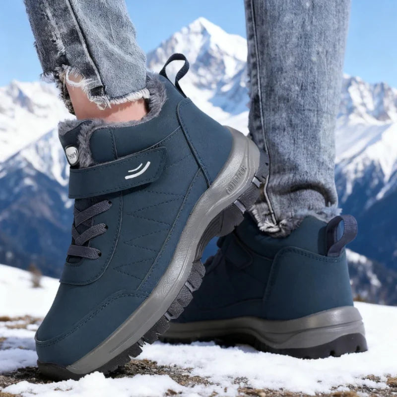 Women's Faux Fur Plush Ankle Boots – Cozy Flat Winter Snow Boots