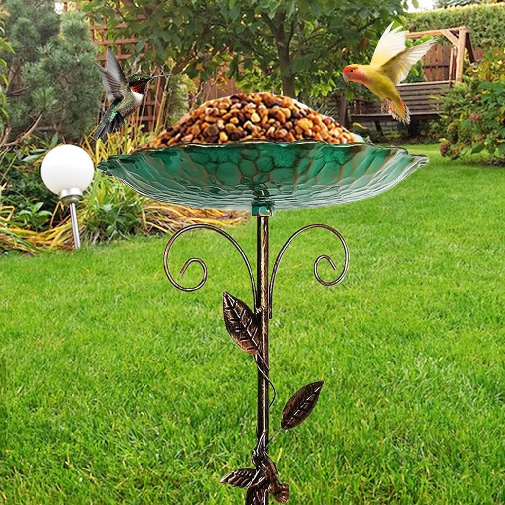 Upright Bird Bathing Tub Rust-proof Sturdy Durable Vintage Metal