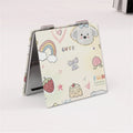 Double-Sided Folding Pocket Mirror – Cute Puppy Bear Design