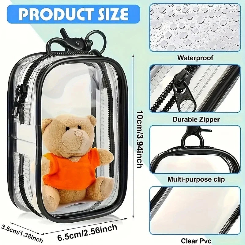 Clear Figure Display Bag with Keychain | Blind Box Mini Case