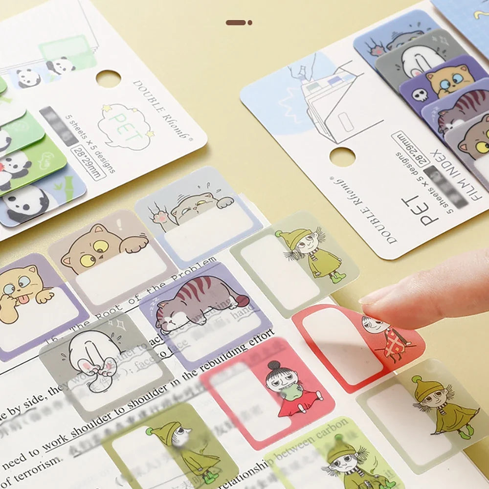 Cartoon Waterproof Convenient Index Student Cute Sticky Notes Office