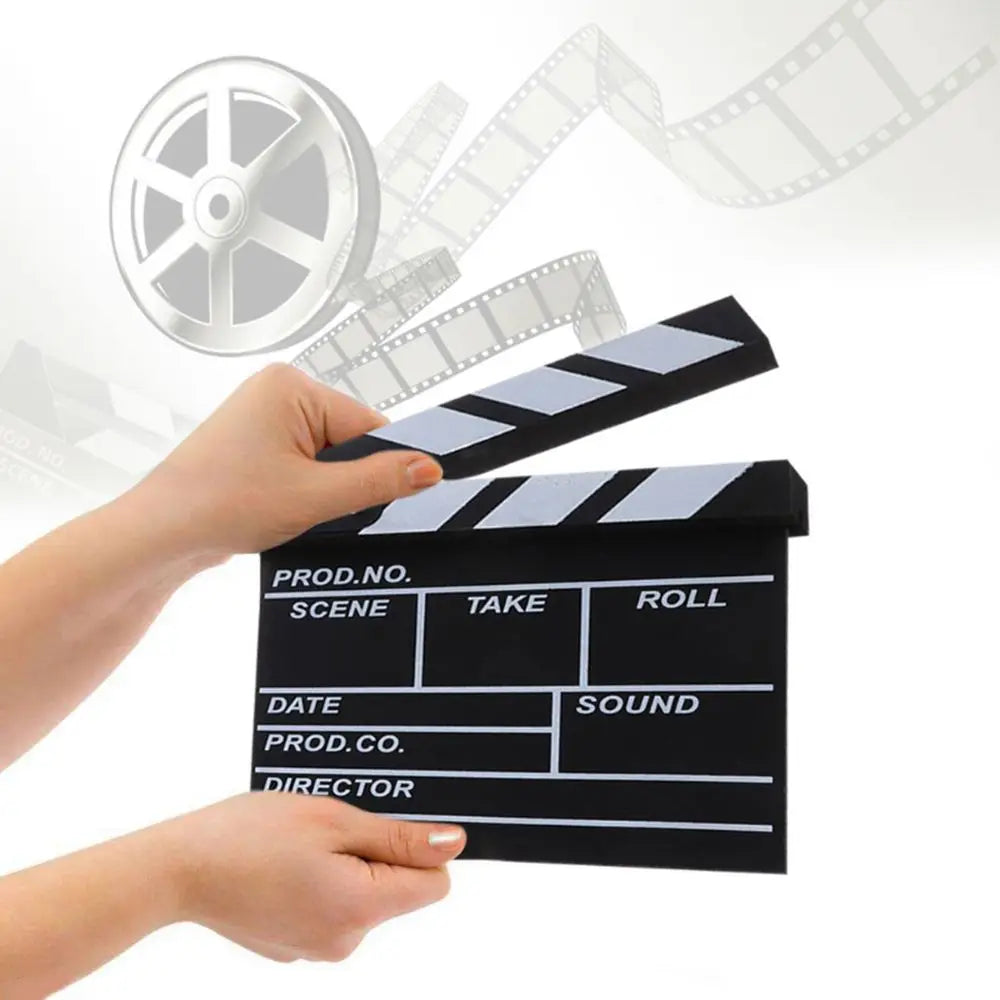 Wooden Director Clapperboard | Film Slate Photography Prop 30x27cm