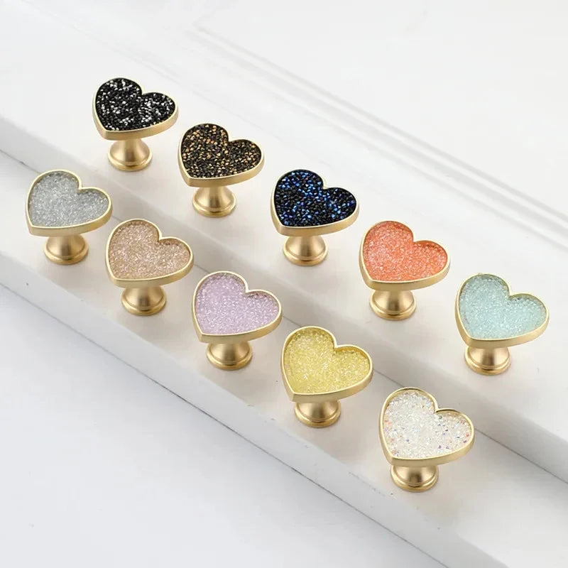 Zinc Alloy Heart & Clover Cabinet Knob | Drawer Handle