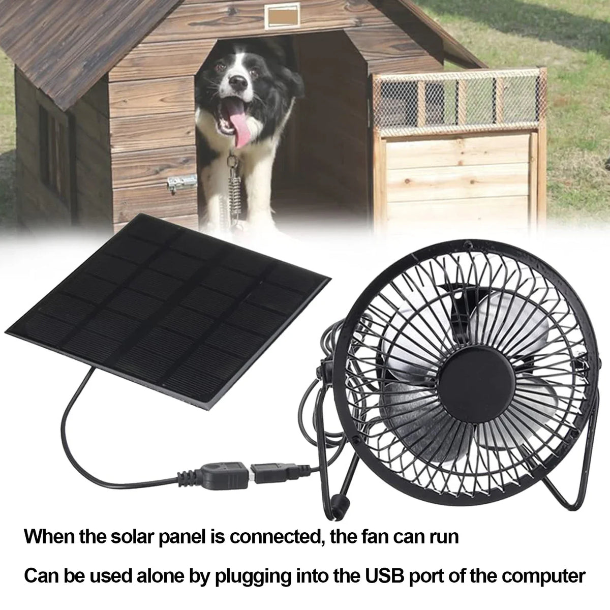 URGGU 5W Solar USB Fan – Portable Outdoor & Home Cooling