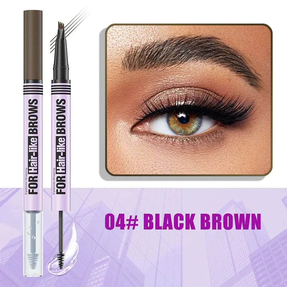 4-Fork-Tip Eyebrow Pencil | Waterproof 3D Brow Shaping Kit