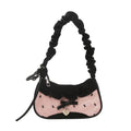 Y2K Checkered Lace Bowknot Shoulder Crossbody Bag for Women