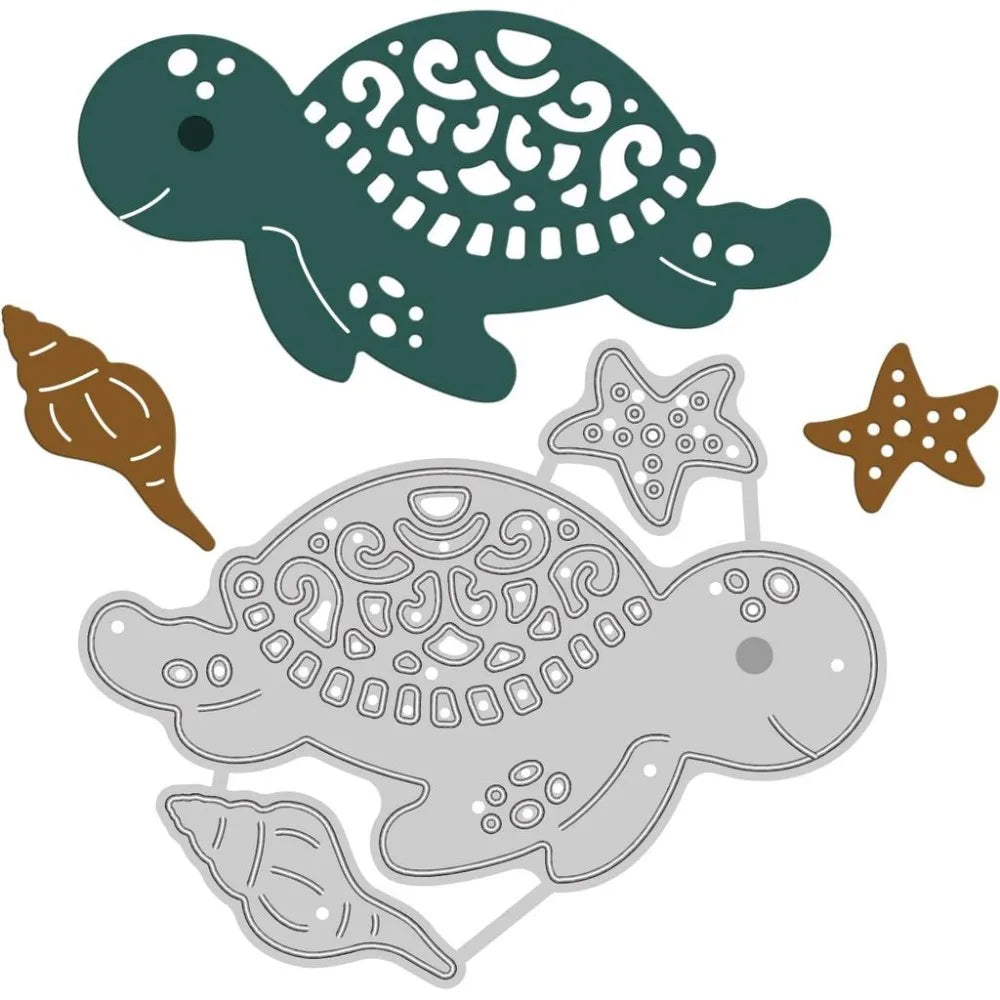 Turtle Metal Cutting Dies – Animal Die Cuts for Cards & Crafts