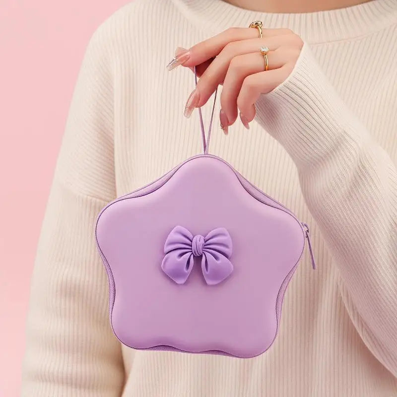 Cute 3D Heart Wave Charger Storage Bag | Travel Organizer