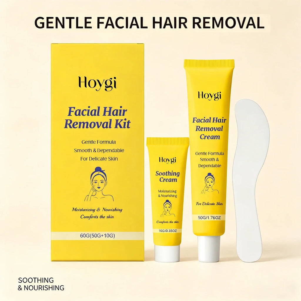 Facial Hair Removal Cream Kit – Sensitive Skin, Shea Butter 60g