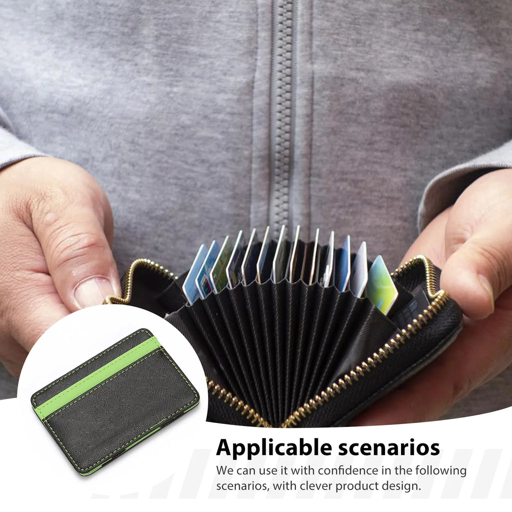 Ultra Thin RFID Magic Card Holder Slim PU Leather Wallet