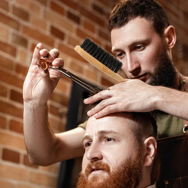 Wood Handle Boar Bristle Beard & Shaving Brush for Men