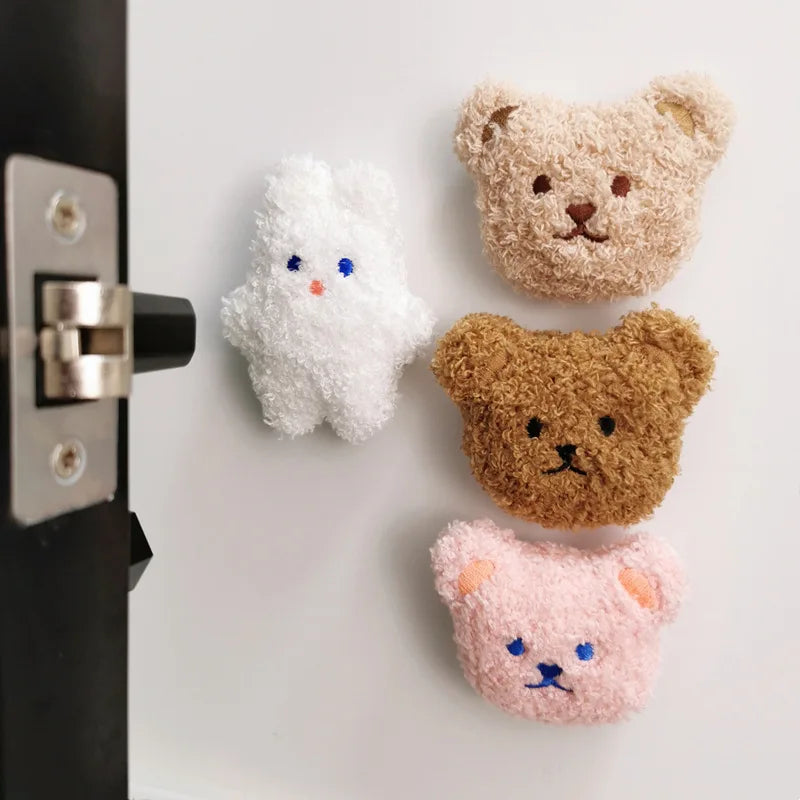 Ins Korean Bear Children's Room Door Rear Handle Silent