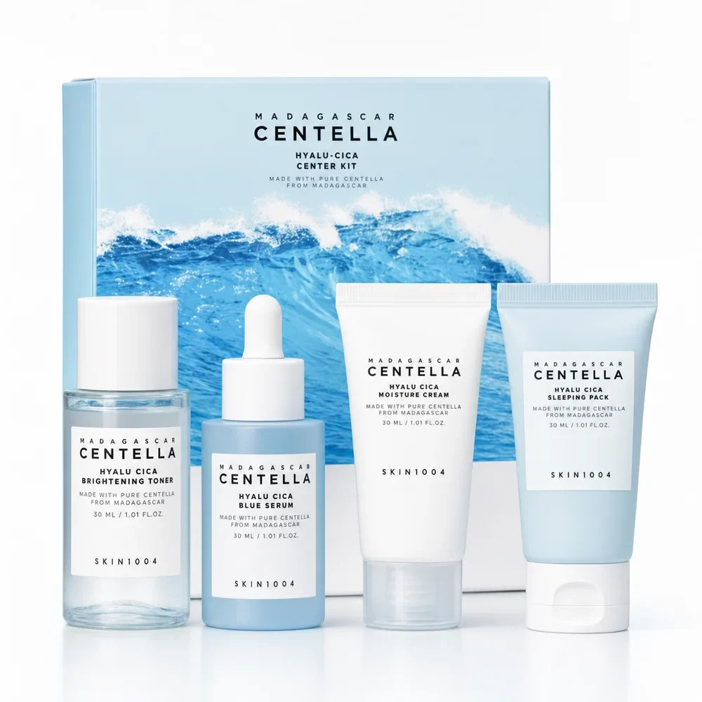 SKIN1004 Centella 4-Piece Travel Kit – Toner, Serum & Cream