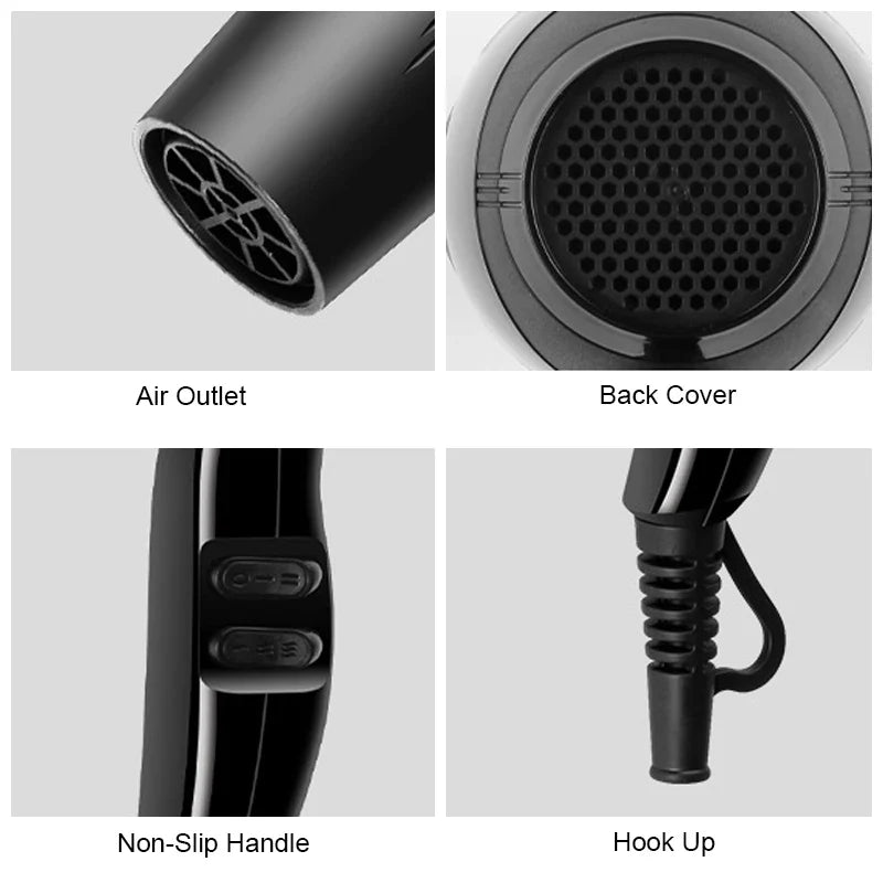 Professional Ionic Hair Dryer 1200W – 3 Heat & Cool Shot