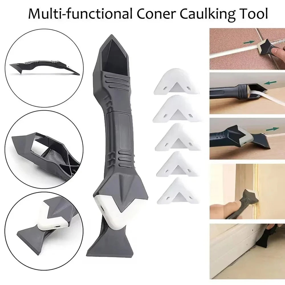 3-in-1 Caulking Tool Set – Scraper, Sealant Remover & Finisher