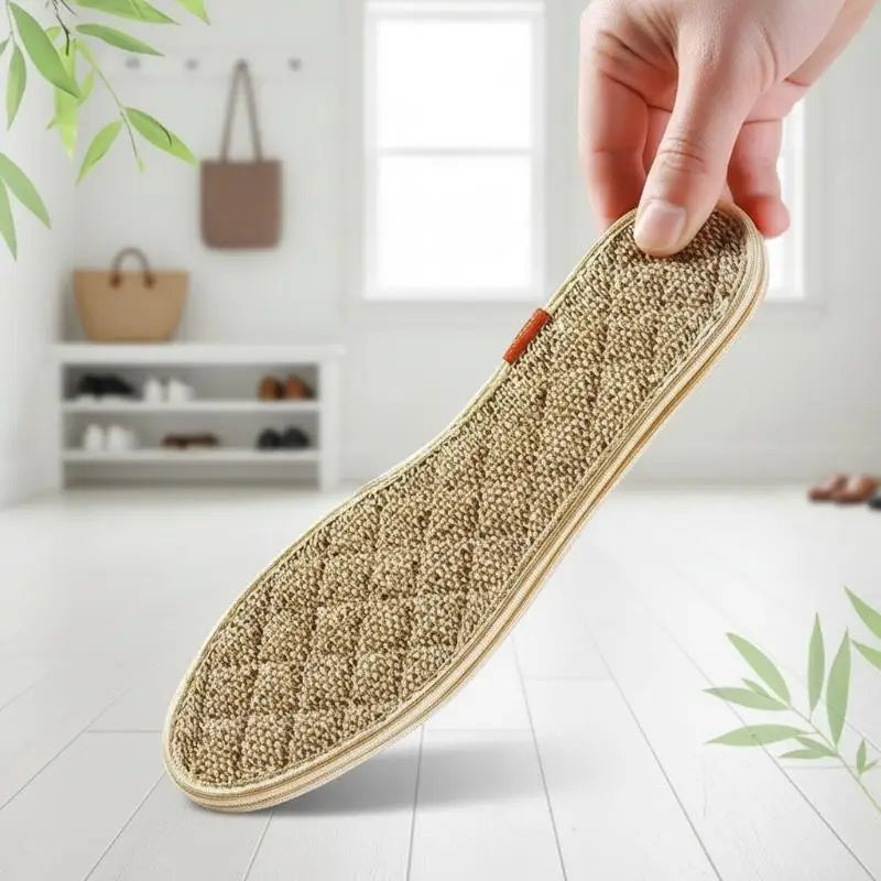 Artemisia Argyi Cotton Linen Insoles – Breathable Odor Resistant