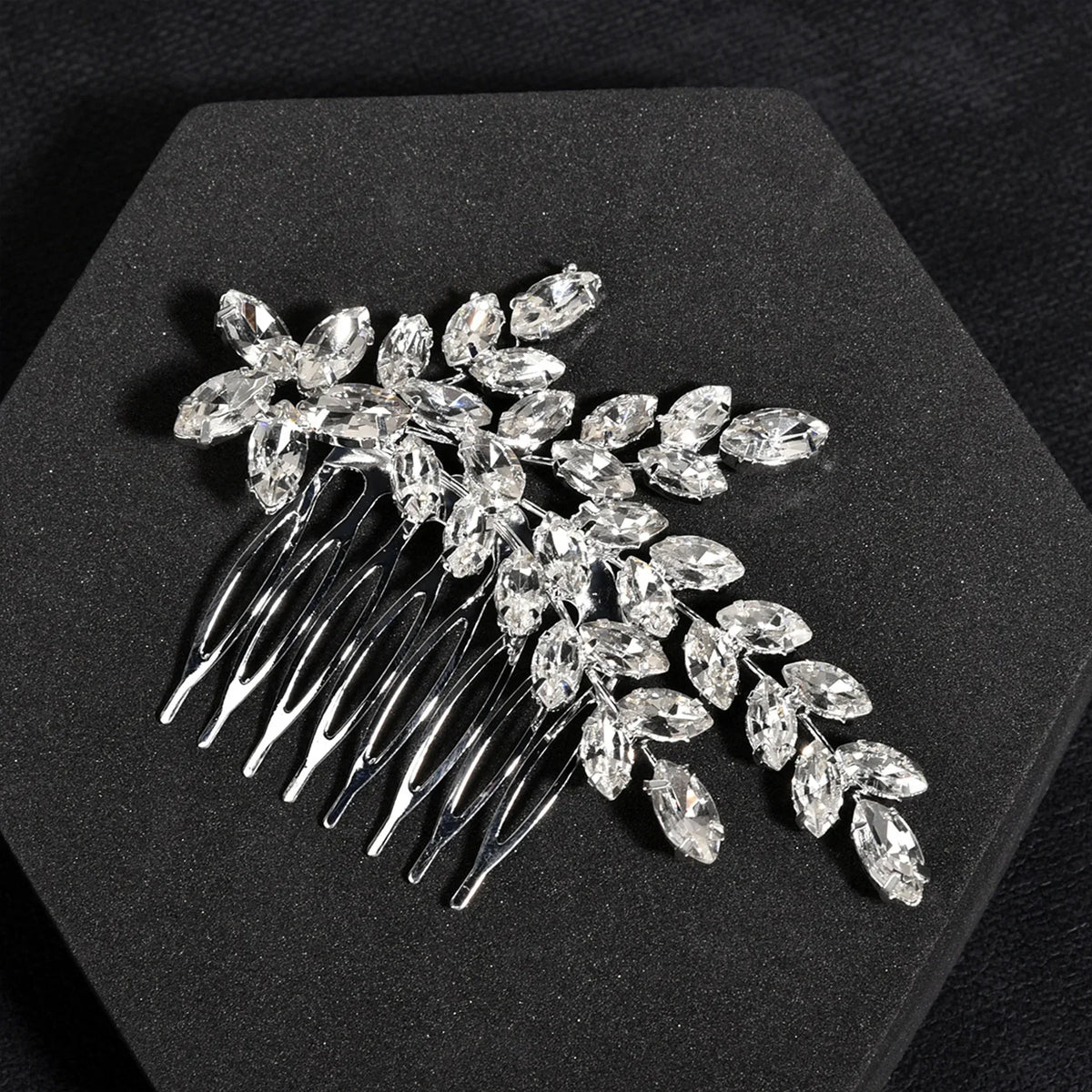 Glittering Crystal Hair Comb Fork | Elegant Messy Bun Maker
