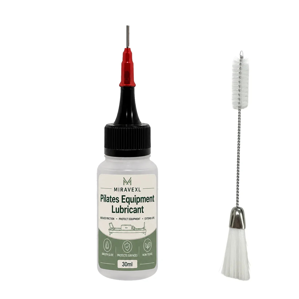 MIRAVEXL Pilates Reformer Rail Lubricant Oil 30ml + Brush