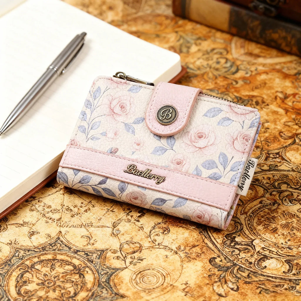 Women's Korean Style PU Leather Short Wallet | Multi Card Slots