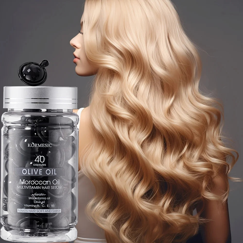 Moroccan Olive Oil Hair Capsule Essence Oil – Smooth & Moisturize