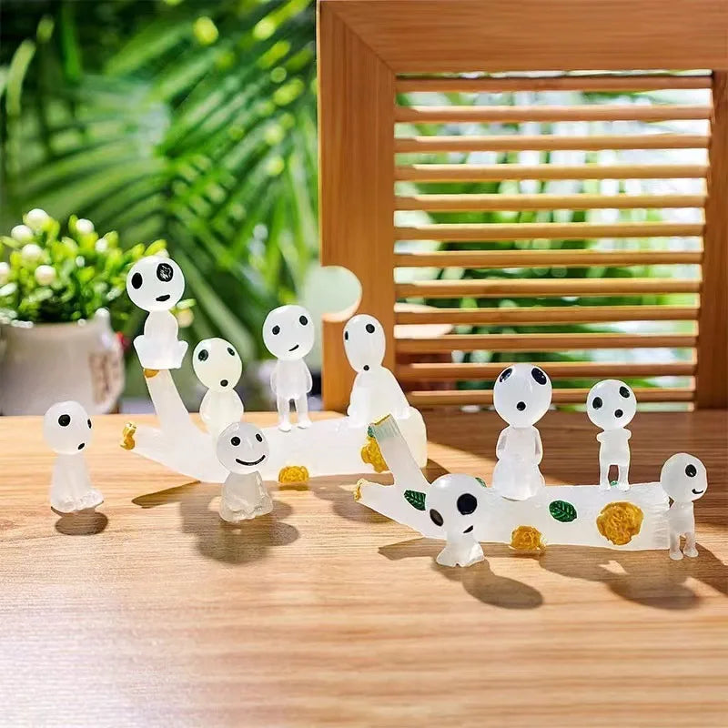 Cartoon Cute Hand Model Forest Alien PVC Green Light Blue Luminous