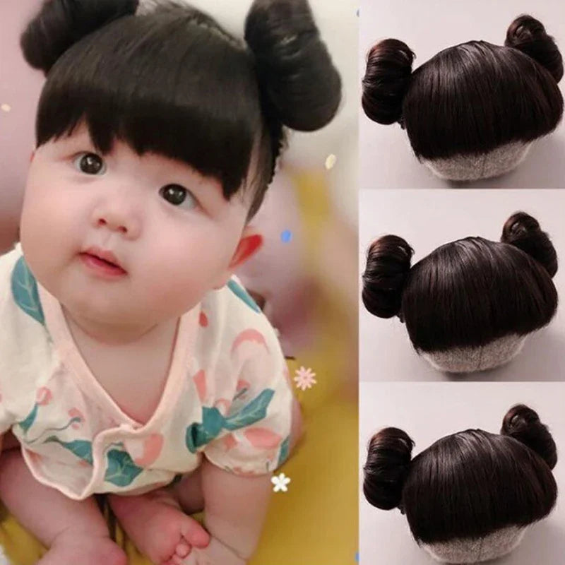 Kids Braided Wig Headband – Fake Bangs Hair Accessory for Girls
