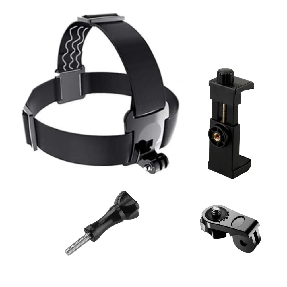 Head Strap Mount for GoPro Hero 11/10/9 & Phone Holder Kit