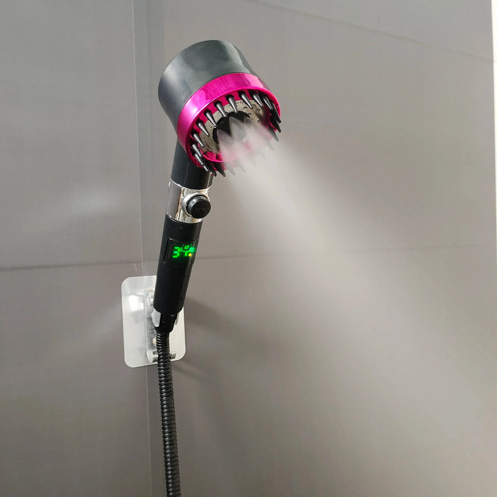 3-Mode High Pressure Handheld Shower Head with Temp Display