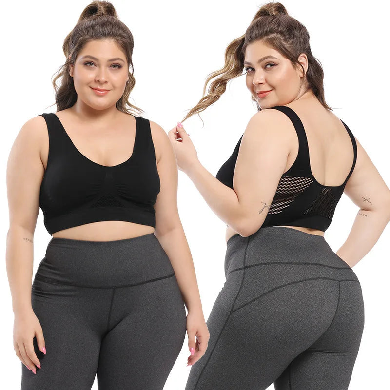 Women's Breathable Padded Sports Bra Vest – Gym & Running Top