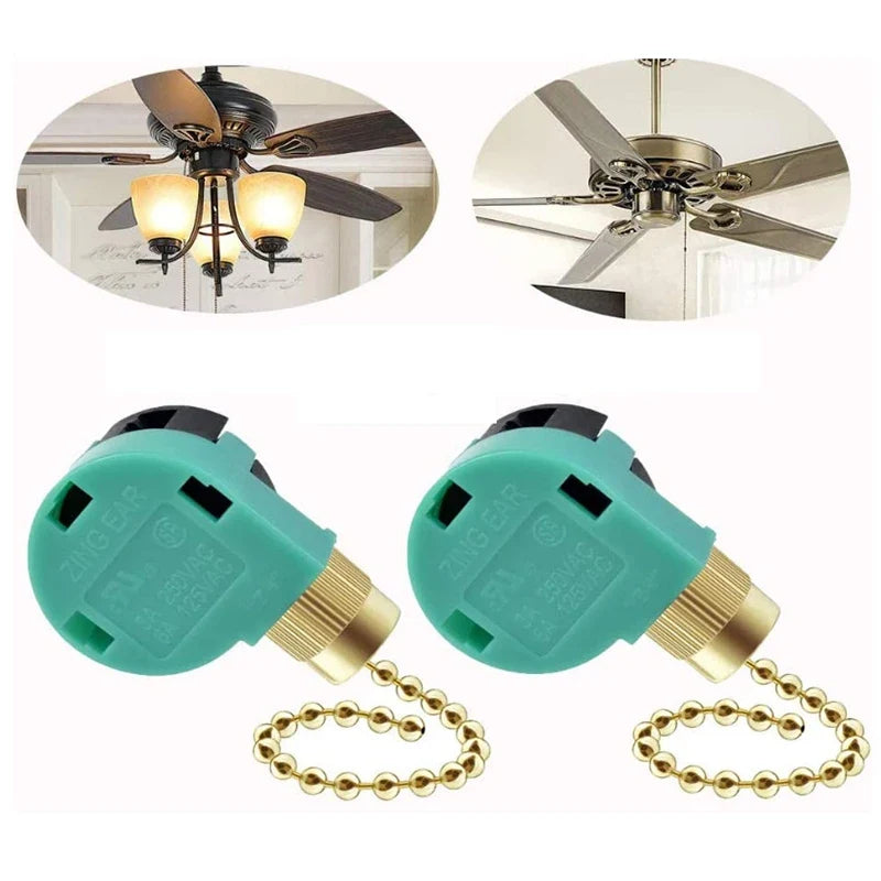 ZE-268S6 Ceiling Fan Pull Chain Switch 3-Speed 4-Wire Replacement