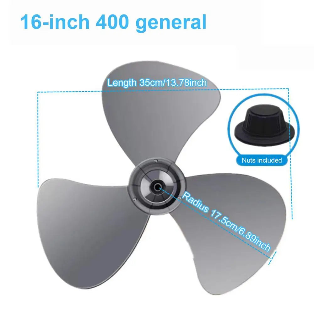 16-Inch Replacement Fan Blades Set with Nut Covers | PP