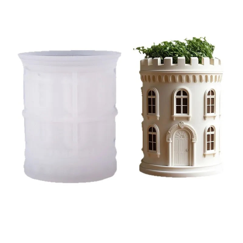 DIY Victory Goddess Relief Circular Plant Flowerpot Resin Silicone