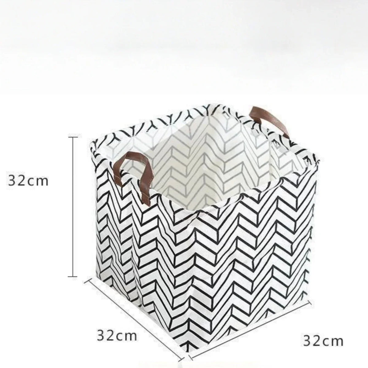 Foldable Cotton Linen Laundry Basket & Storage Organizer Bin