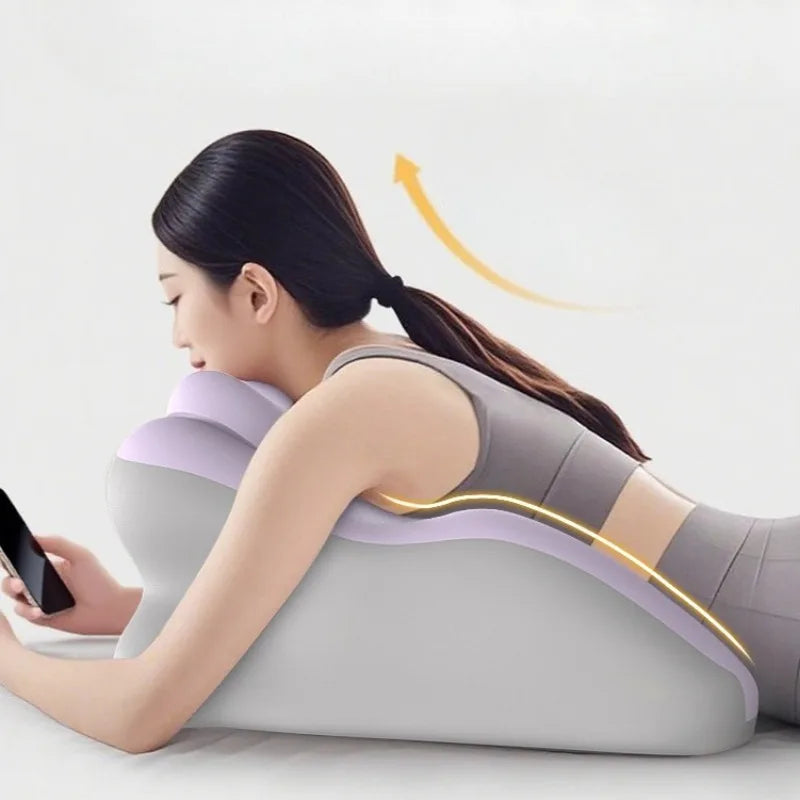 Ergonomic Memory Foam Wedge Pillow | Curved Prone Design