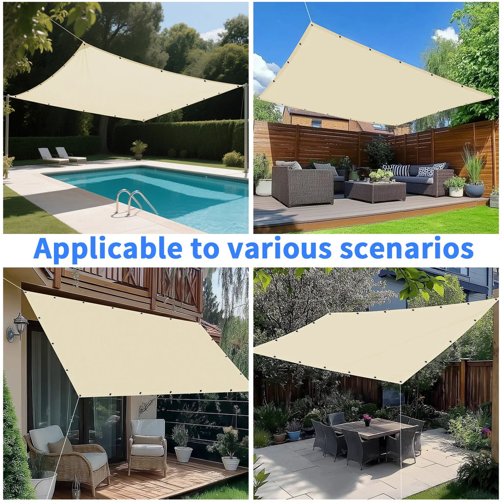 Rectangle Sun Shade Sail with Grommets | UV Block Canopy