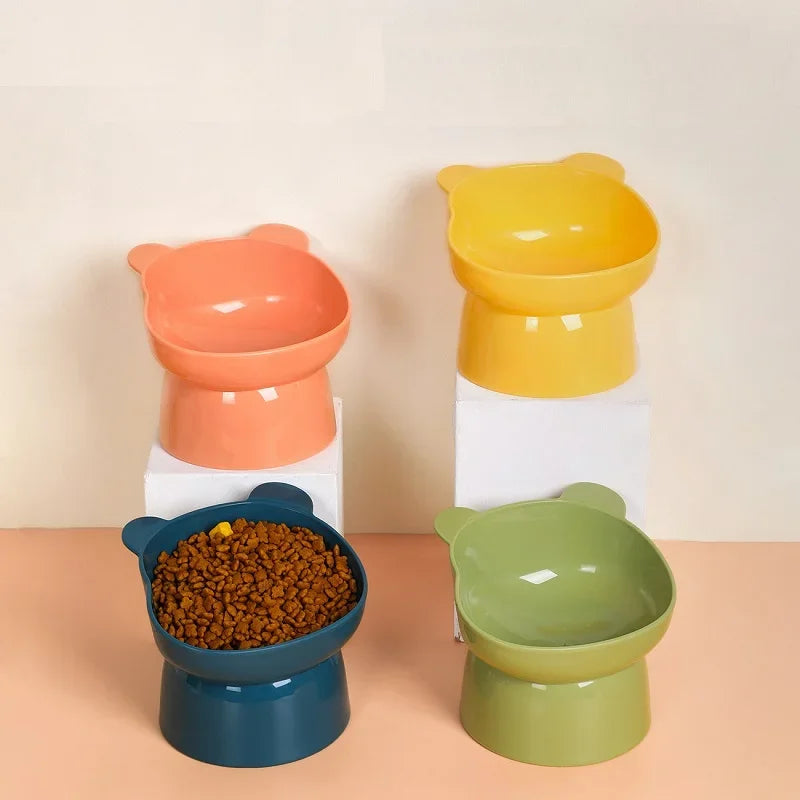 Elevated Tilted Cat Bowl | Non-Slip Raised Feeder & Waterer