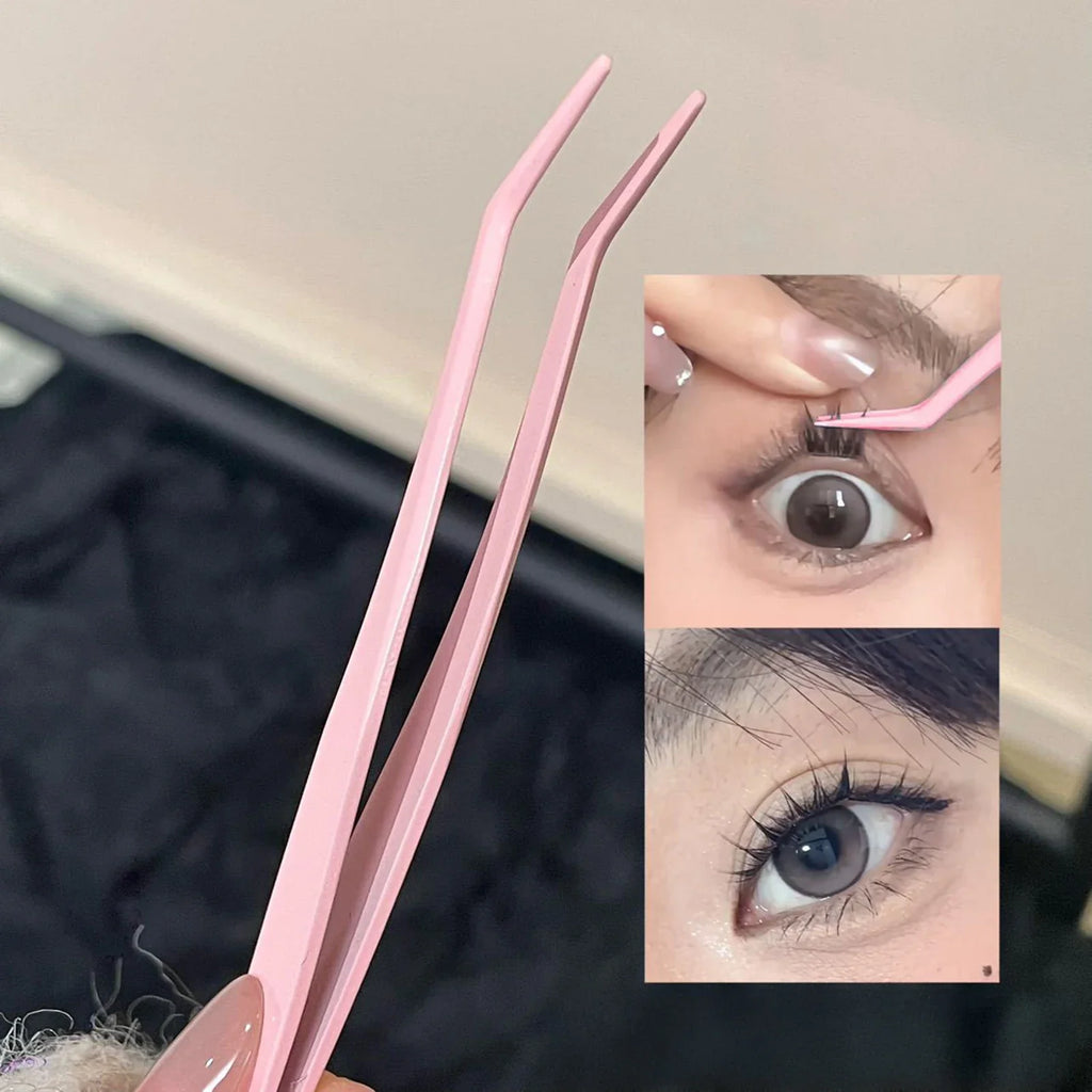 Pink Lash Extension Tweezers | Non-Stick Stainless Steel