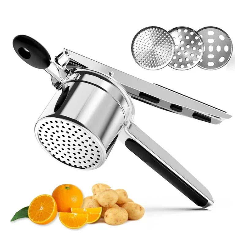 Stainless Steel Potato Masher Manual Press French Fries Cutter