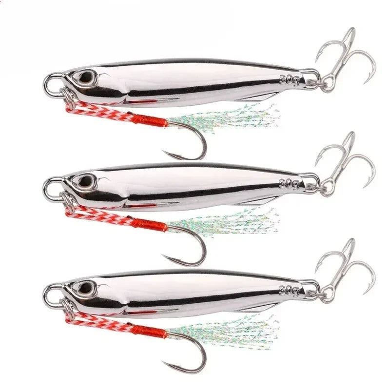 2026 Metal Jig Lures 20 30 Plating Silvery Bait Durable Saltwater Sea