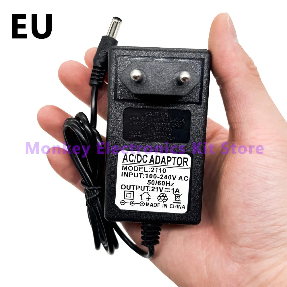 21V Lithium Battery Charger for 18V Electric Drill | EU/US Plug