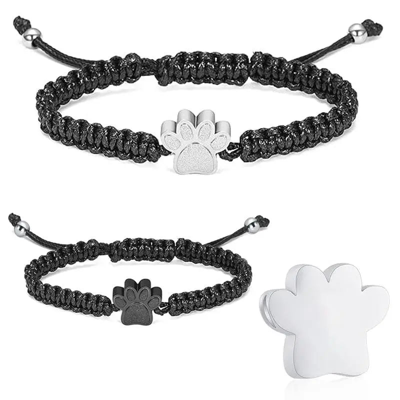Pet Memorial Urn Bracelet | Titanium Steel Braided Keepsake